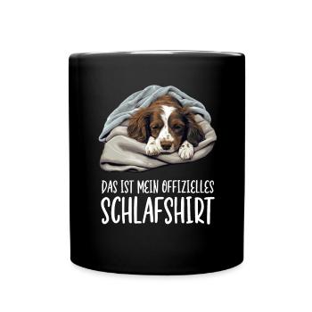 Official Epagneul Breton Dog Sleep Shirt - Full Colour Mug - black - Front