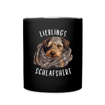 Lieblings Schlafshirt German Wirehaired - Tasse einfarbig - Schwarz - Vorne
