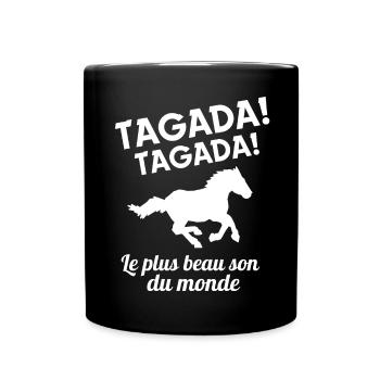 cheval, équitation, centre équestre - Mug uni - noir - Devant