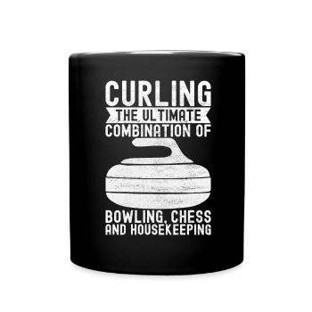 Joueurs de curling - Mug uni - noir - Devant
