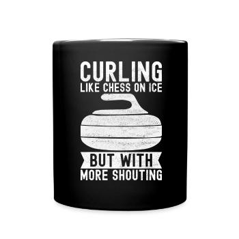 Joueurs de curling - Mug uni - noir - Devant