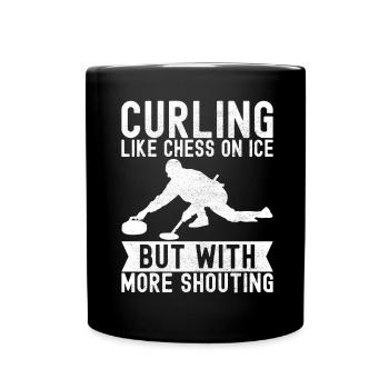 Joueurs de curling - Mug uni - noir - Devant