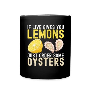 Oysters Oyster Lovers - Full Colour Mug - black - Front