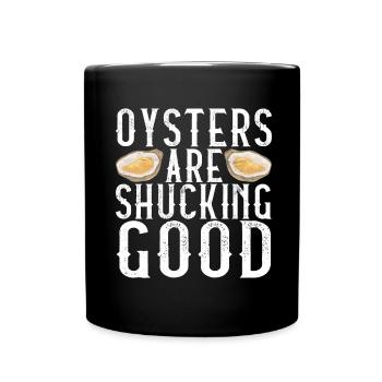 Oysters Oyster Lovers - Full Colour Mug - black - Front