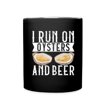 Oysters Oyster Lovers - Full Colour Mug - black - Front