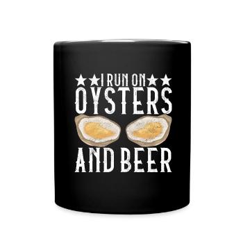 Oysters Oyster Lovers - Full Colour Mug - black - Front