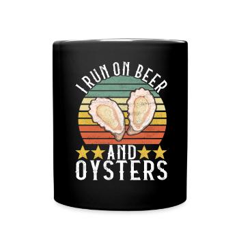 Oysters Oyster Lovers - Full Colour Mug - black - Front