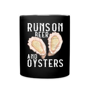 Oysters Oyster Lovers - Full Colour Mug - black - Front