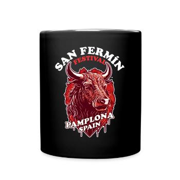 San Fermin Festival Pamplona - Feria de Pampelune - Mug uni - noir - Devant