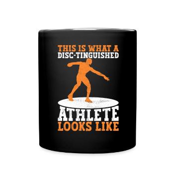 Discus thrower discus throw - Full Colour Mug - black - Front
