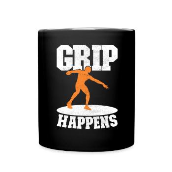 Discus thrower discus throw - Full Colour Mug - black - Front