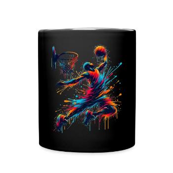 Explosion de Couleurs Basket - T-shirt Artistique - Mug uni - noir - Devant