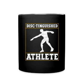 Diskuswerfer Diskuswerfen - Tasse einfarbig - Schwarz - Vorne
