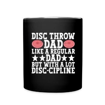 Diskuswerfer Diskuswerfen - Tasse einfarbig - Schwarz - Vorne