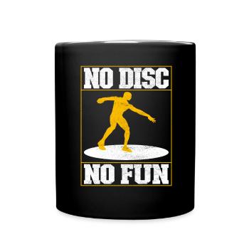 Diskuswerfer Diskuswerfen - Tasse einfarbig - Schwarz - Vorne