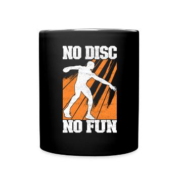 Diskuswerfer Diskuswerfen - Tasse einfarbig - Schwarz - Vorne