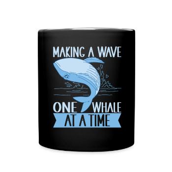 Whales Whale - Full Colour Mug - black - Front