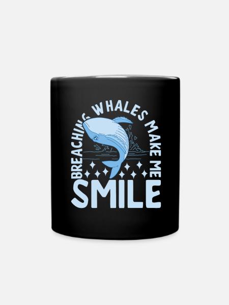 Wale Walfisch - Tasse einfarbig - Schwarz