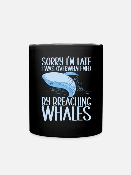 Baleines Baleine - Mug uni - noir