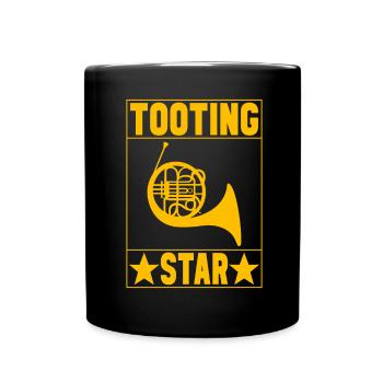 Horn Brass Instrument - Full Colour Mug - black - Front