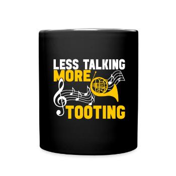 Horn Brass Instrument - Full Colour Mug - black - Front