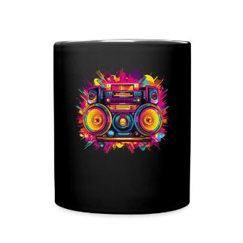 80s Themed Party Costume Outfit - Full Colour Mug - black - Front