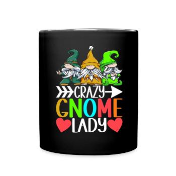 Gartenzwerge Gartenarbeit - Tasse einfarbig - Schwarz - Vorne