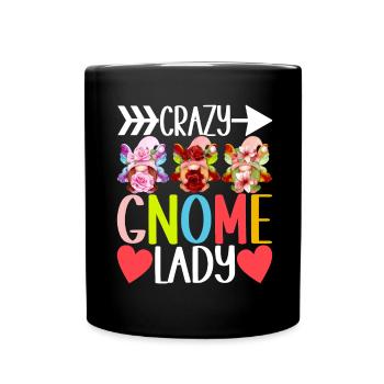 Gartenzwerge Gartenarbeit - Tasse einfarbig - Schwarz - Vorne