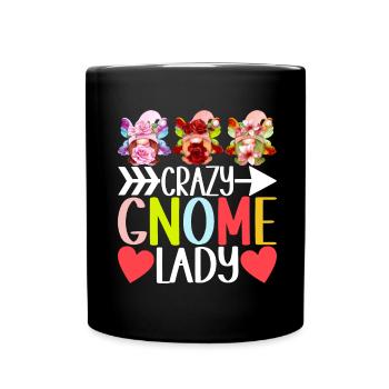 Gartenzwerge Gartenarbeit - Tasse einfarbig - Schwarz - Vorne