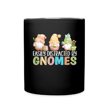 Gartenzwerge Gartenarbeit - Tasse einfarbig - Schwarz - Vorne