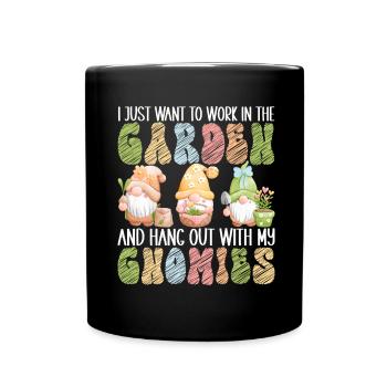 Nains de jardin Jardinage - Mug uni - noir - Devant