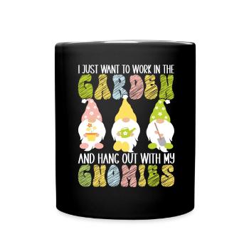 Nains de jardin Jardinage - Mug uni - noir - Devant