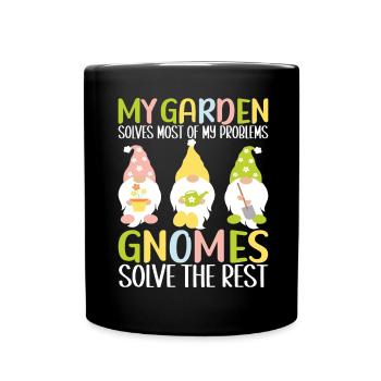 Nains de jardin Jardinage - Mug uni - noir - Devant