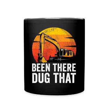 Excavator Driver Construction Worker Excavator - Full Colour Mug - black - Front