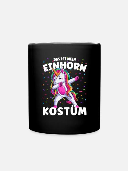 Einhorn Kostüm Fasching Karneval Fasnacht - Tasse einfarbig - Schwarz