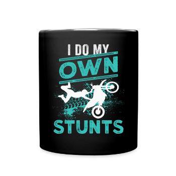 Motocross Dirt Bike Rider Motorcycle - Full Colour Mug - black - Front