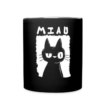 Miaou - Mug uni - noir - Devant
