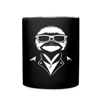 Sloths Anime Sloth Manga Sloth Sunglasses - Full Colour Mug - black - Front