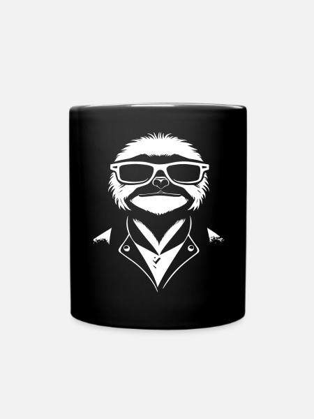 Faultiere Anime Faultier Manga Faultier Sonnenbrille - Tasse einfarbig - Schwarz