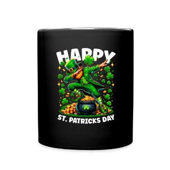 Happy St Patrick's Day Irish Party Green Leprechaun - Full Colour Mug - black - Front