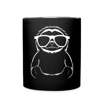 Sloths Anime Sloth Manga Sloth Sunglasses - Full Colour Mug - black - Front