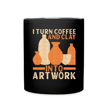 Töpfern Töpfer - Tasse einfarbig - Schwarz - Vorne