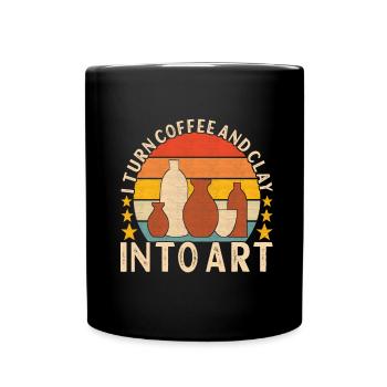 Töpfern Töpfer - Tasse einfarbig - Schwarz - Vorne