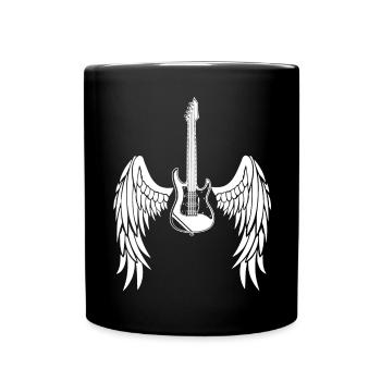 Winged Guitar - Full Colour Mug - black - Front