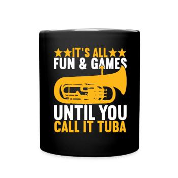Euphonium Euphoniumspieler - Tasse einfarbig - Schwarz - Vorne