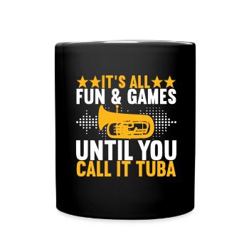 Euphonium Euphoniumspieler - Tasse einfarbig - Schwarz - Vorne