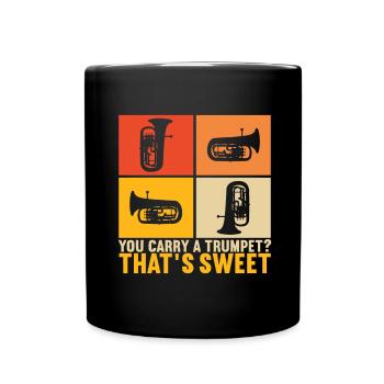 Euphonium Euphoniumspieler - Tasse einfarbig - Schwarz - Vorne