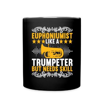 Euphonium Euphoniumspieler - Tasse einfarbig - Schwarz - Vorne