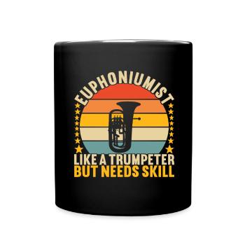 Euphonium Euphoniumspieler - Tasse einfarbig - Schwarz - Vorne
