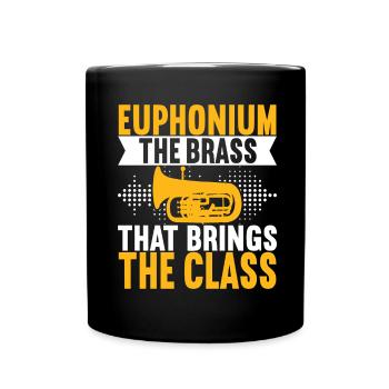 Euphonium Euphoniumspieler - Tasse einfarbig - Schwarz - Vorne
